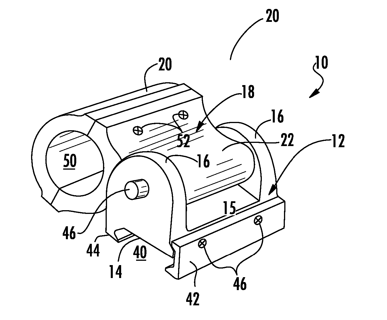 Pivoting mount for a firearm accessory