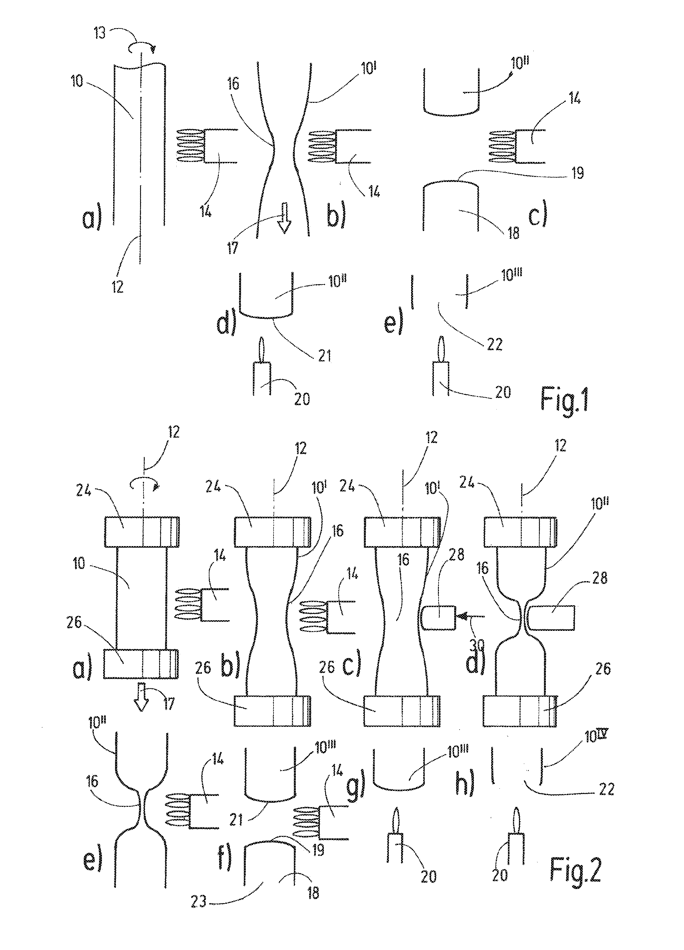 Method of producing glass vials