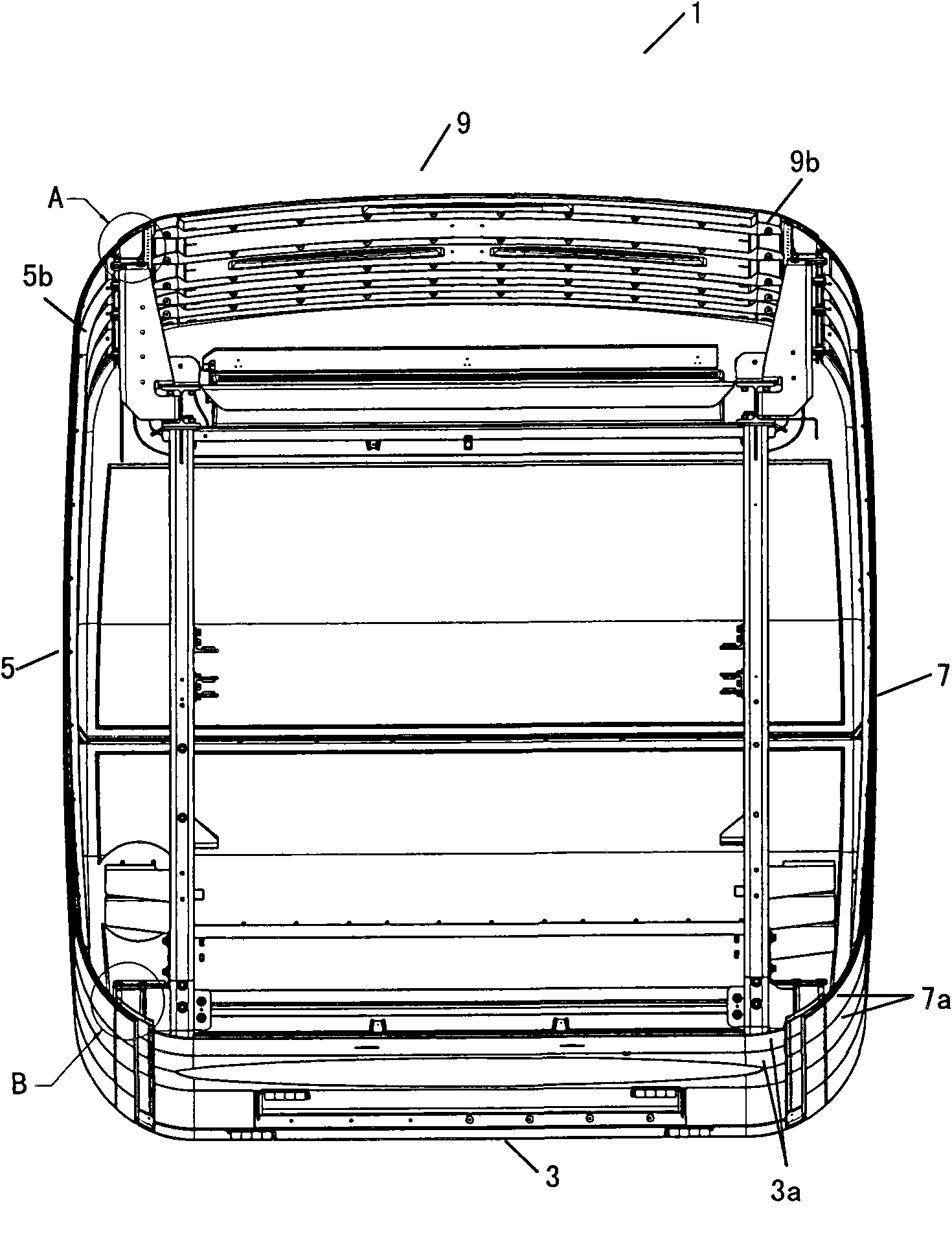 Engine room for wind generating set