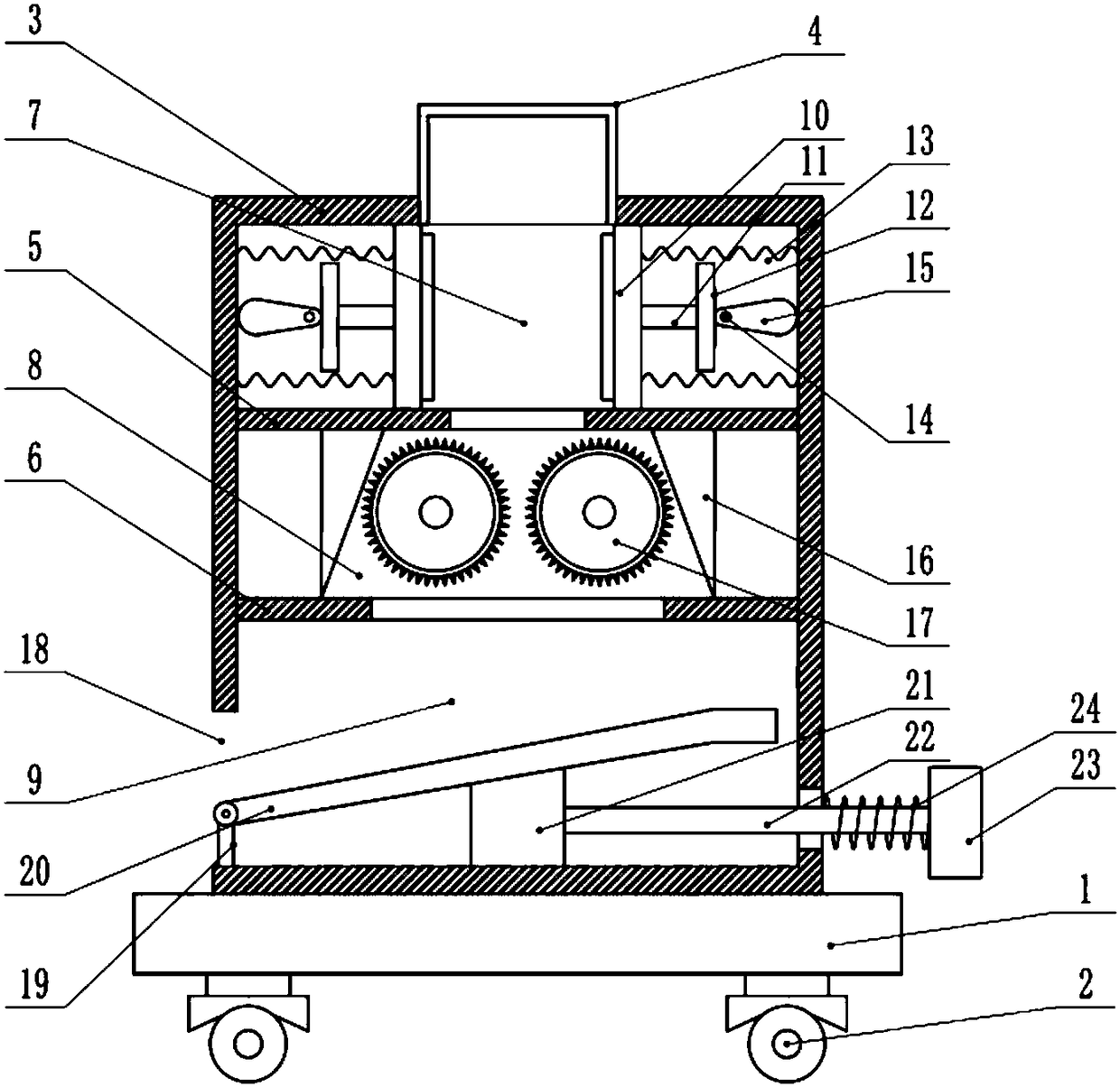 Dual-smashing type paper shredder for office work