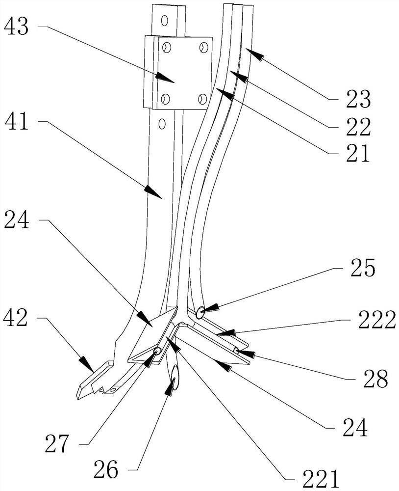 Stubble cutting and soil covering type spatial layering fertilization device