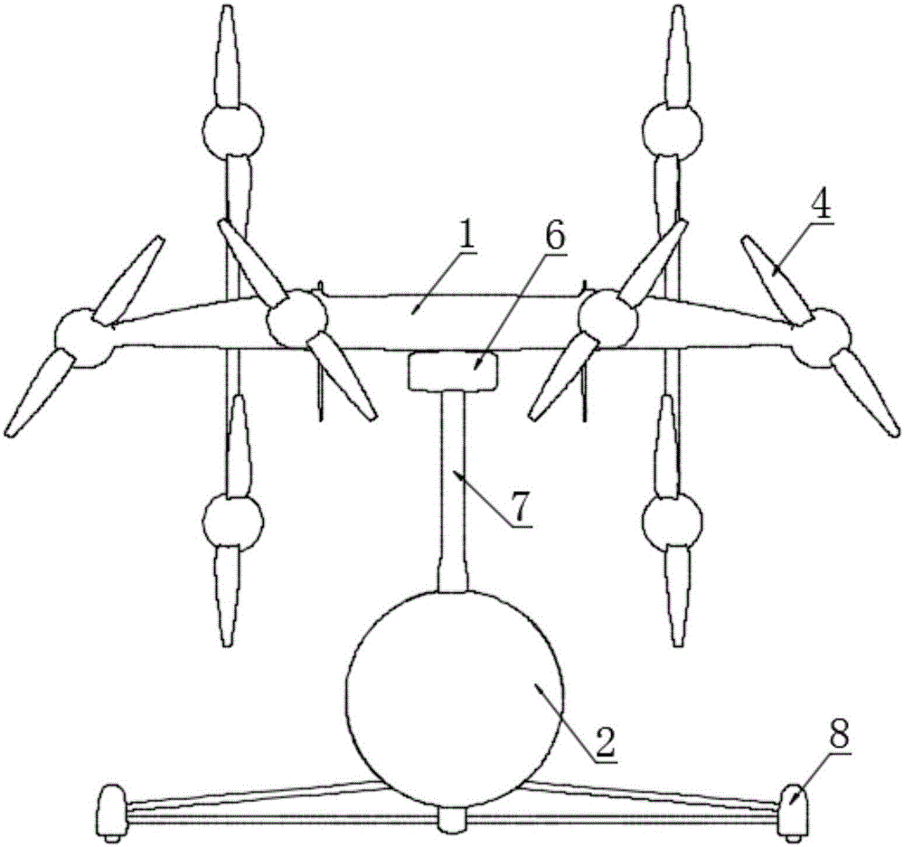 Vertical takeoff and landing aircraft achieving simple structure and stable operation