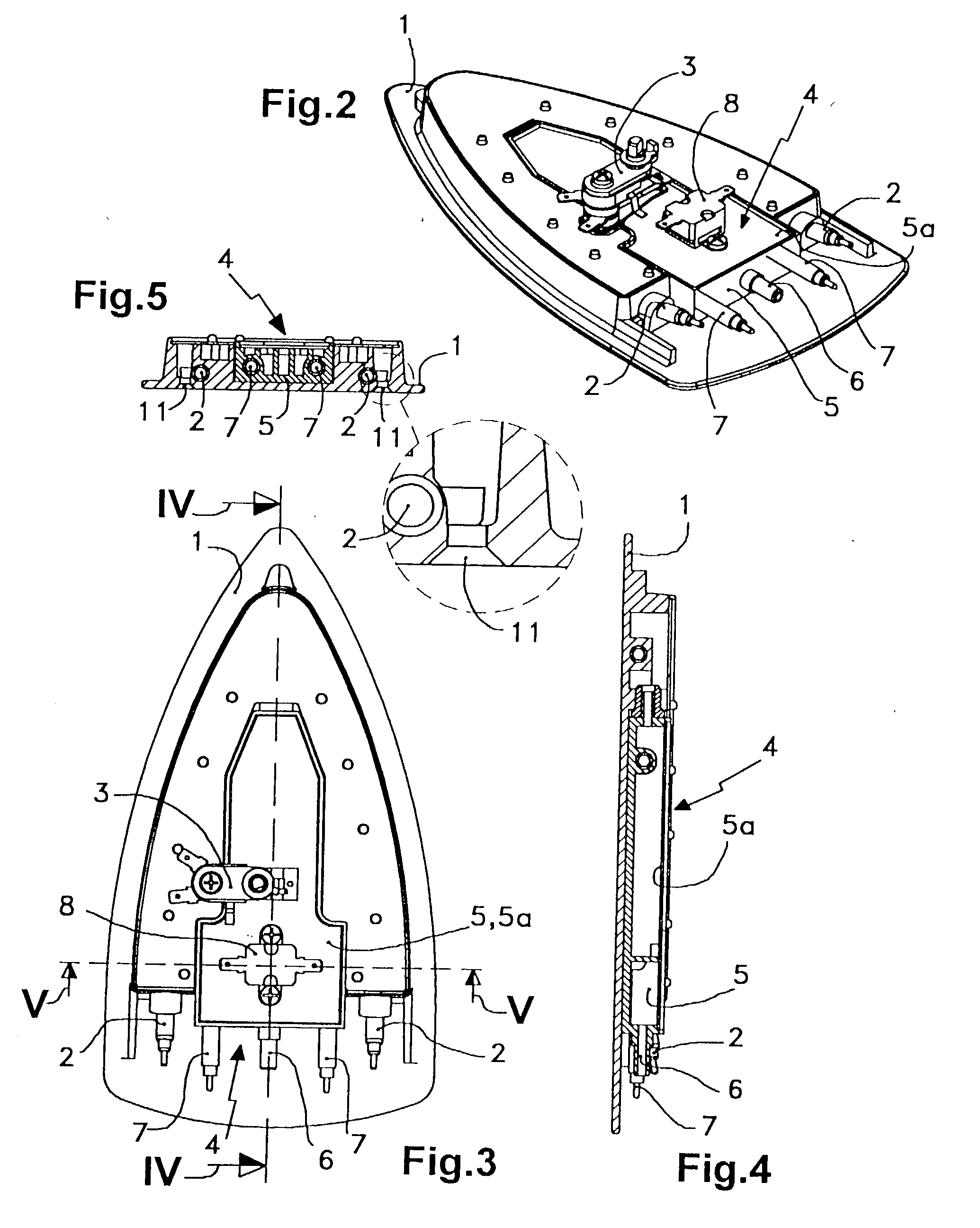 Soleplate of domestic steam iron