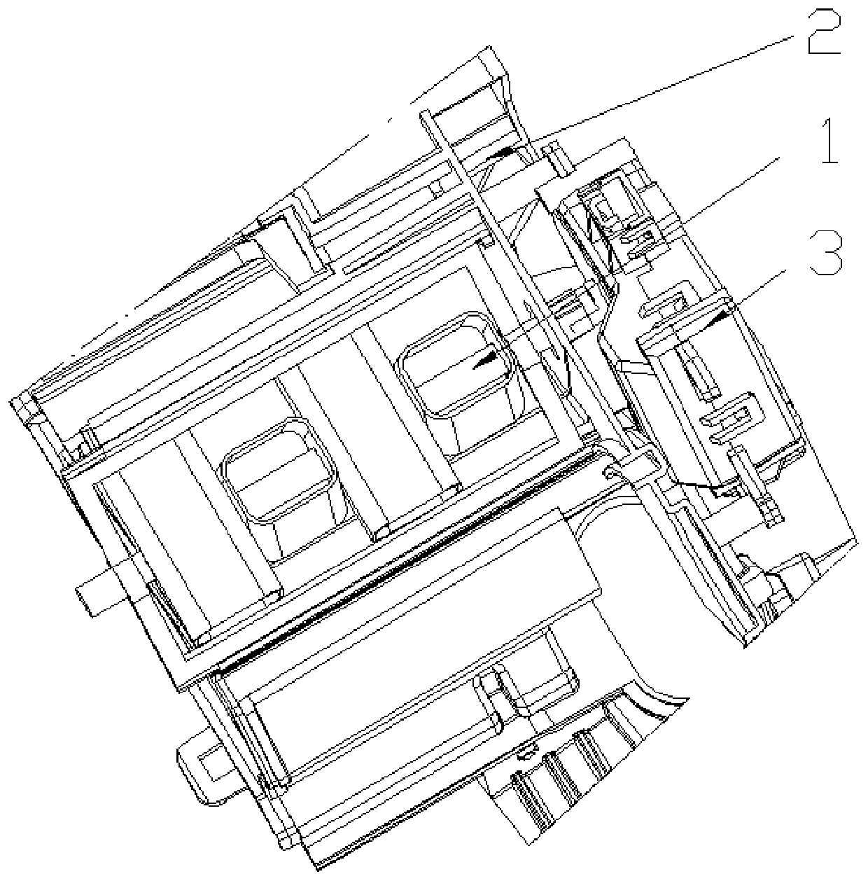 Automobile air conditioner air guide structure