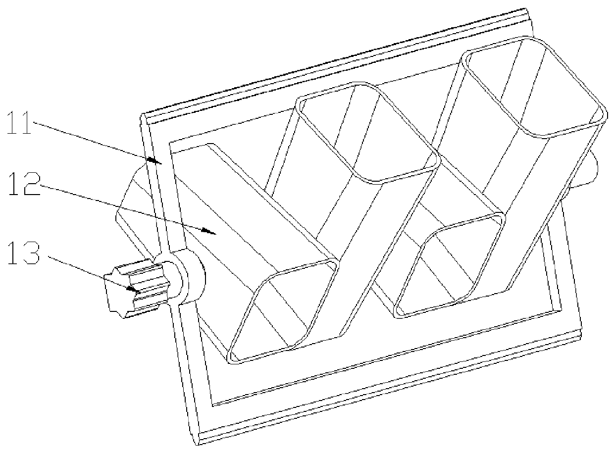 Automobile air conditioner air guide structure