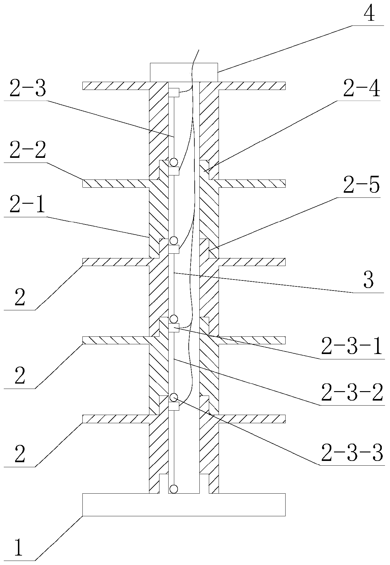 Frost heaving device of layered telescopic detecting soil and detecting method thereof