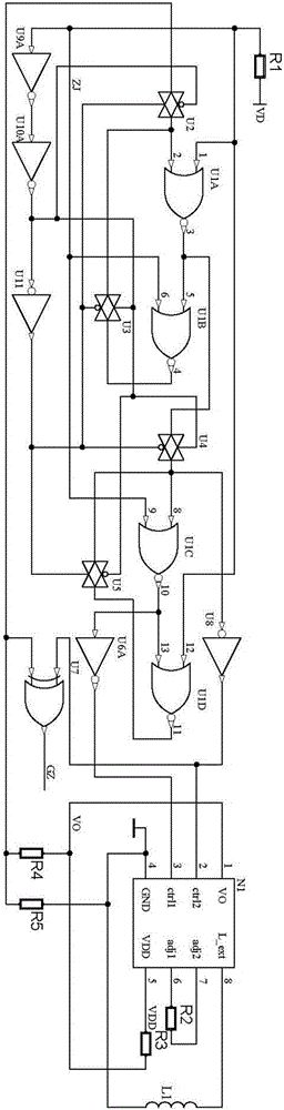 Eddy-current-type proximity-sensor online self-checking method and self-checking circuit