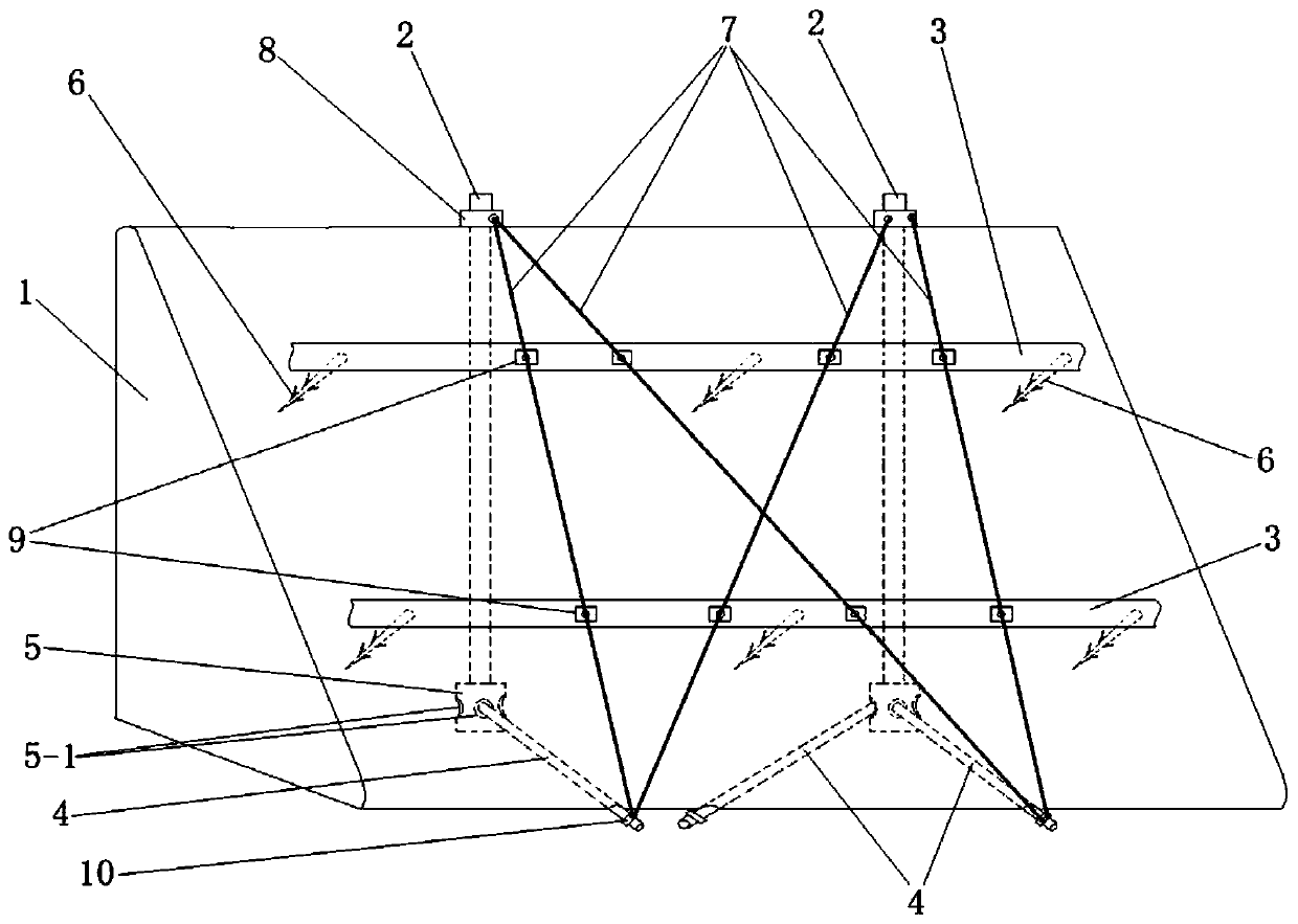 Geotechnical engineering slope reinforcing device and reinforcing method