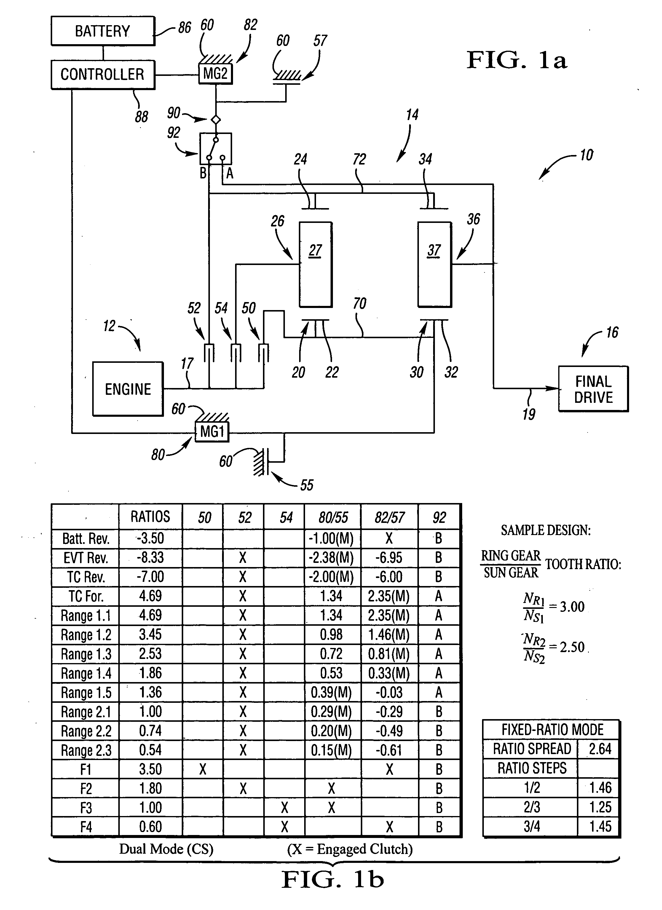 Multi-mode electrically variable transmissions having two planetary gear sets with two fixed interconnections and clutched input