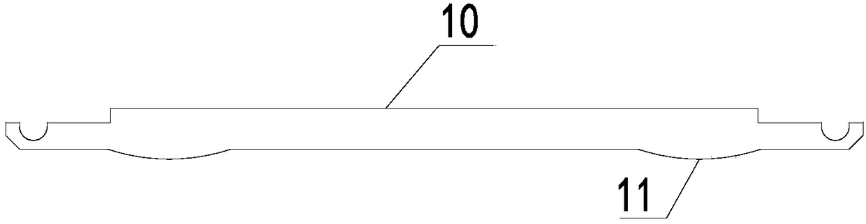 A molding die device for u-shaped strip material