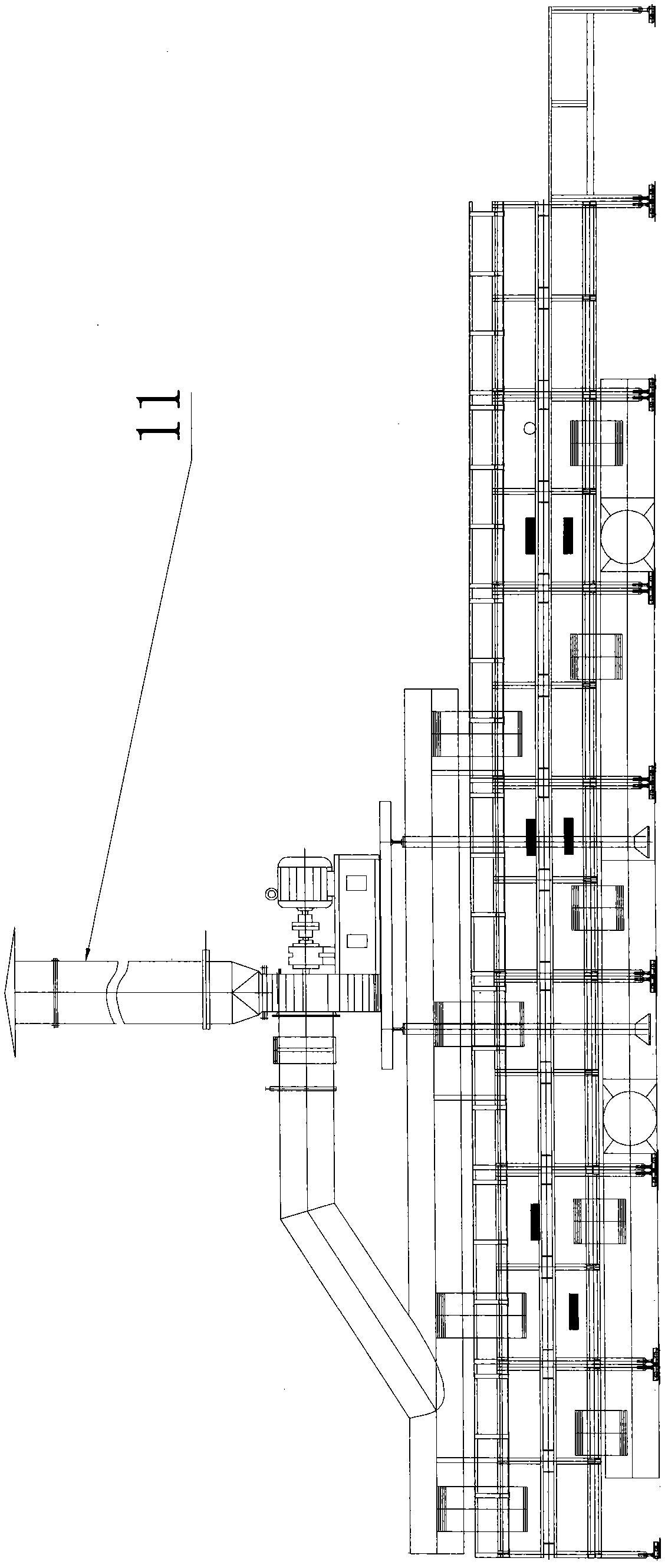 Drying passage for external tile roller kiln