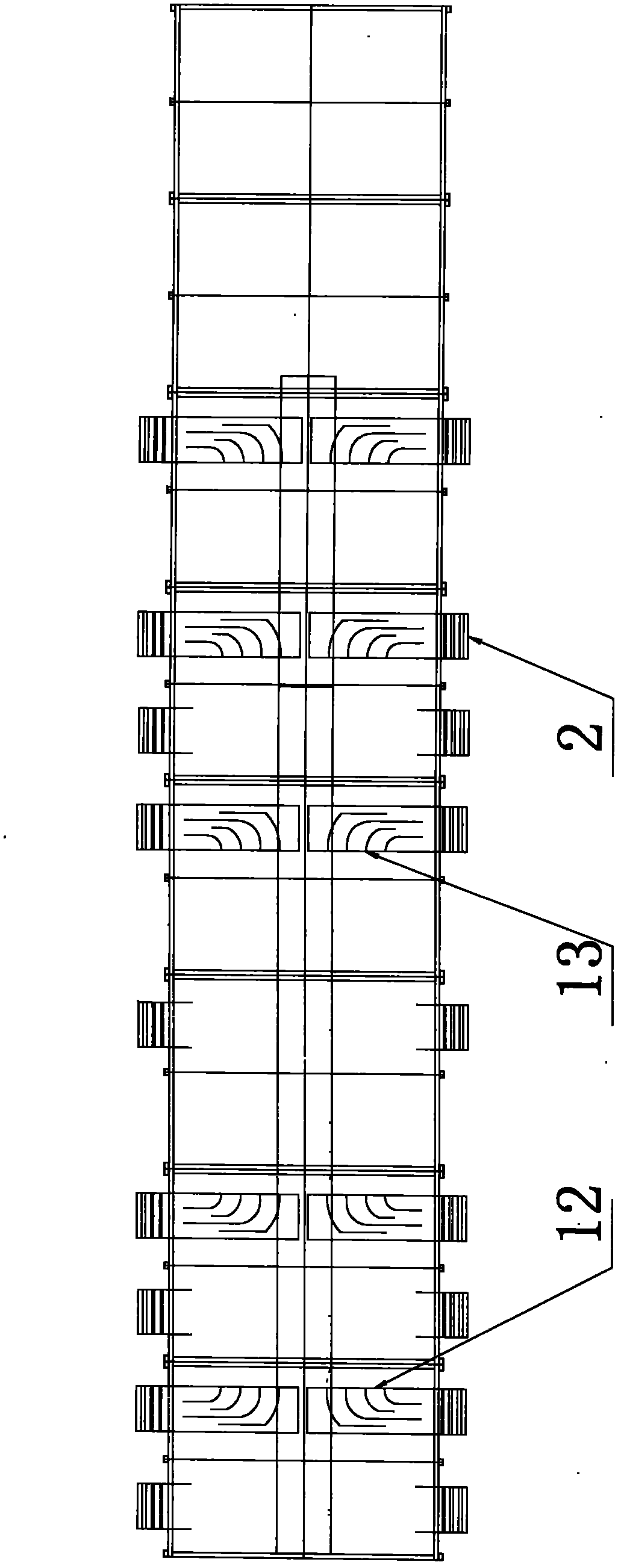 Drying passage for external tile roller kiln