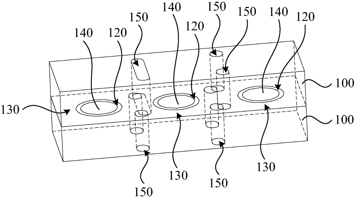 Dielectric resonance block, dielectric waveguide filter and coupling structure of dielectric waveguide filter