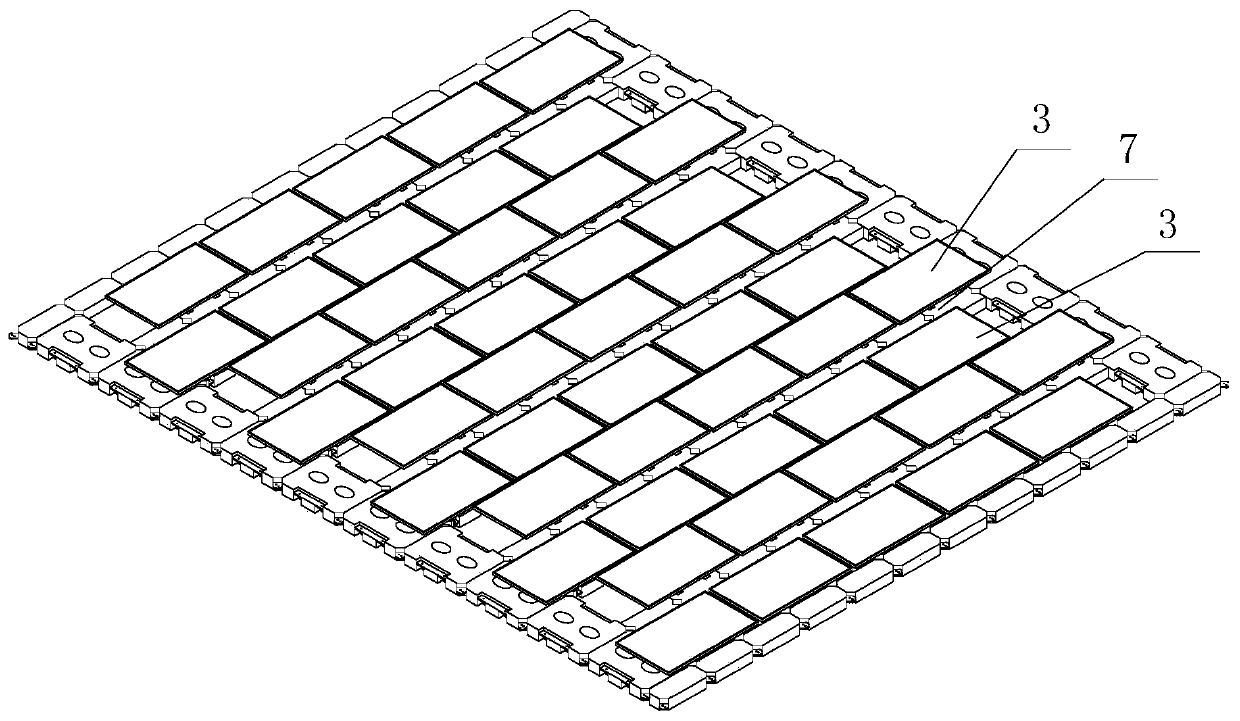 Assembly supporting floating body crossed splicing type water surface photovoltaic power generation system