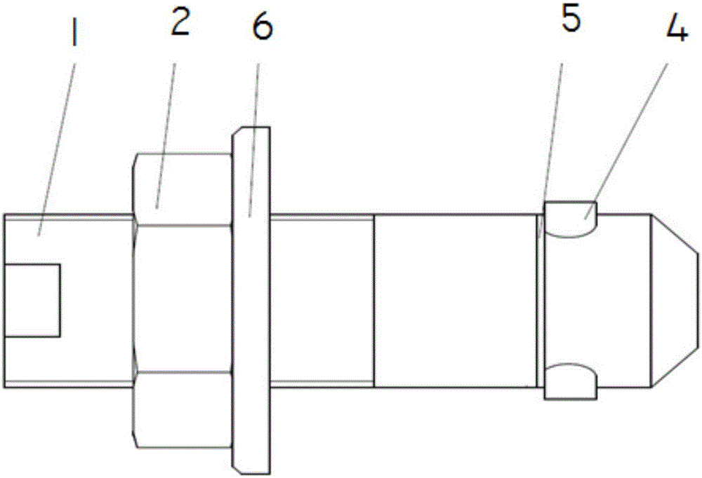 Double-nut-screw type fixing connector based on stretching wedge blocks