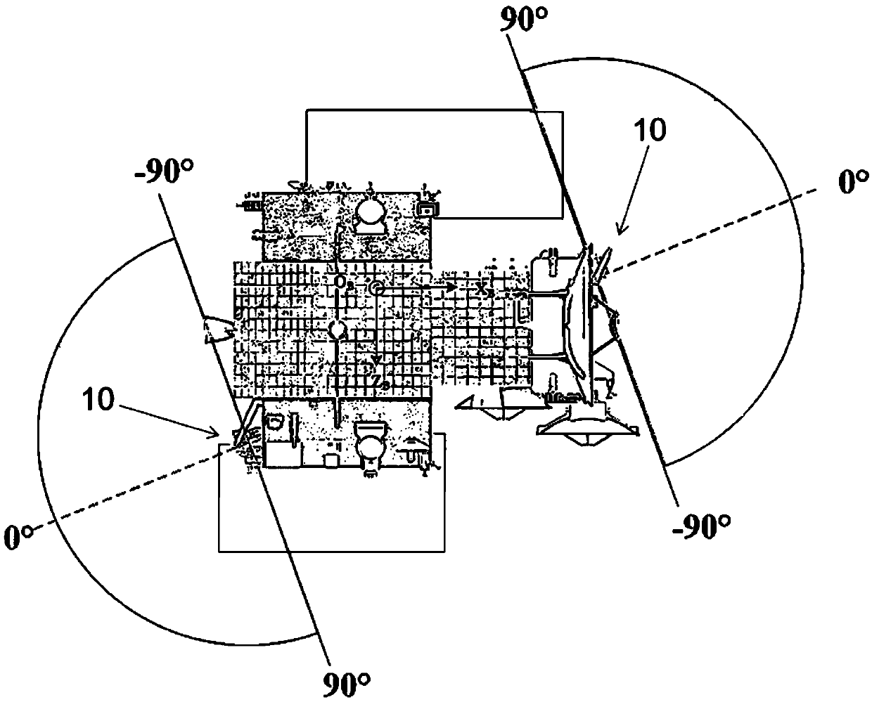 A stepping type all-day area scanning searching device and method