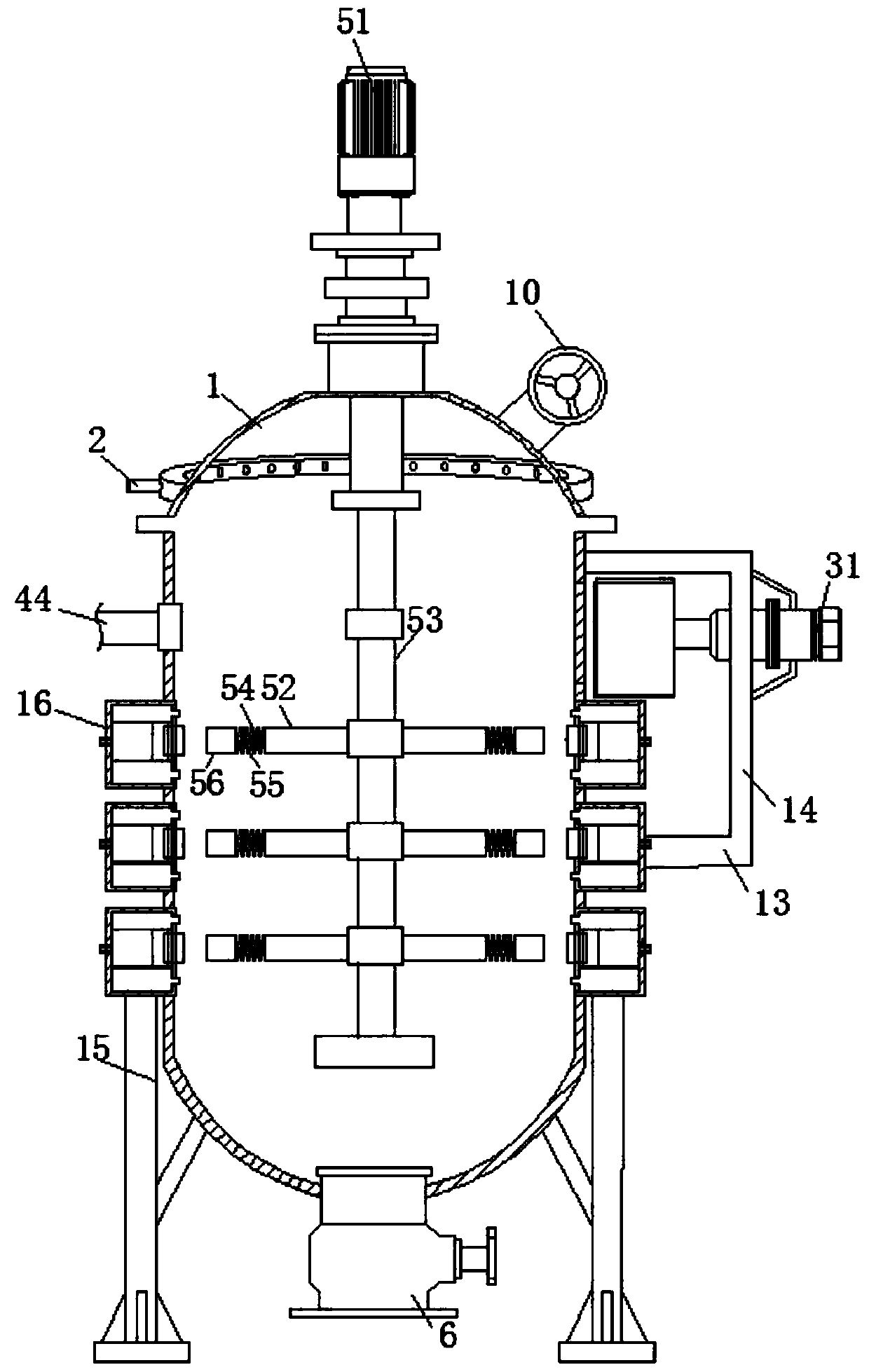 Coiled chemical reaction tank