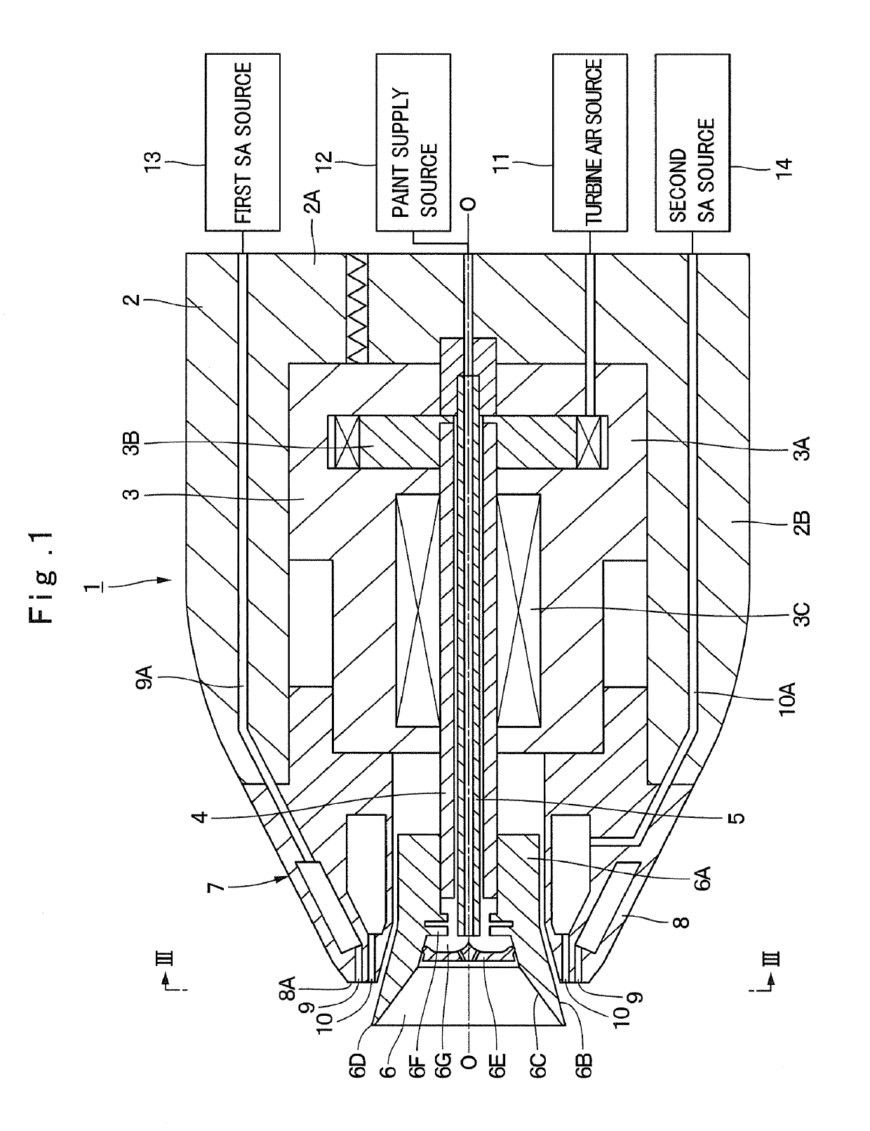 Rotary atomizing head type coating machine