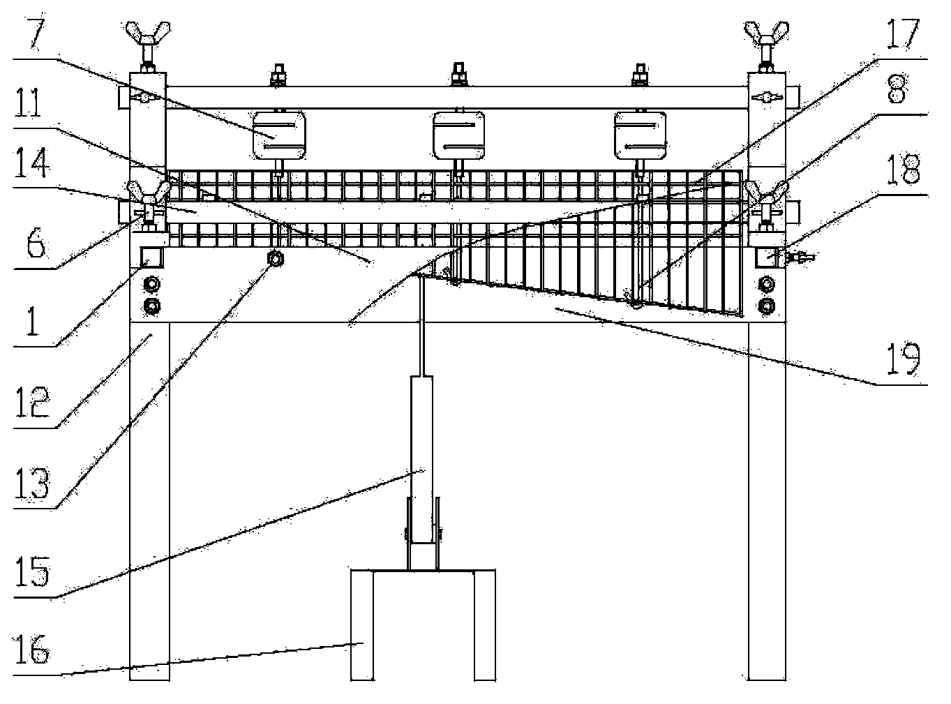 Laying hen welfare cage bottom net load test device and method thereof