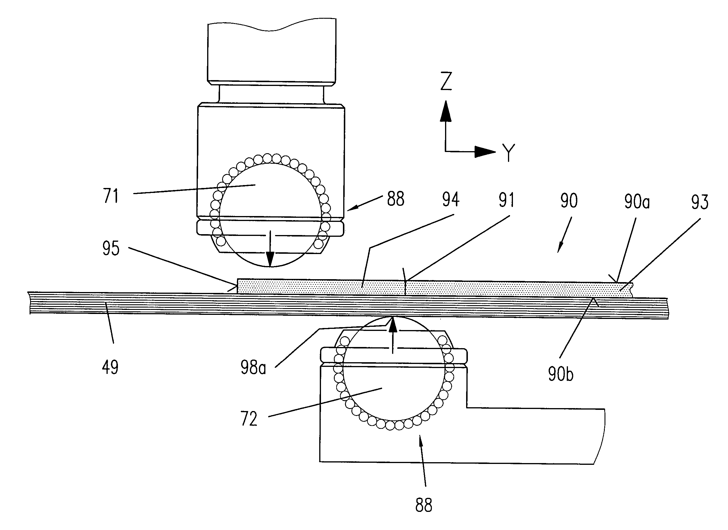 Device and method for breaking glass panes