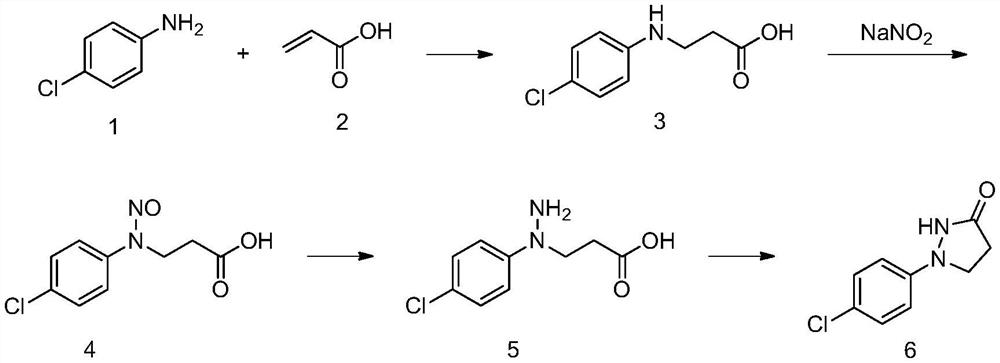 Process for the preparation of 1-(4-chlorophenyl)-pyrazolidin-3-ones