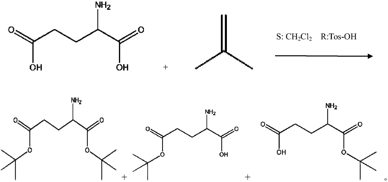 A kind of preparation method of glutamic acid-1-tert-butyl ester derivative