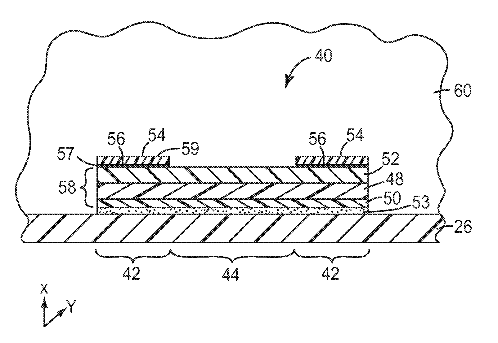 Sensor comprising a masking layer adhesive