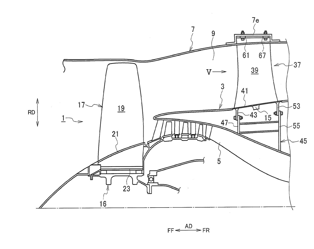 Airfoil for axial flow machine