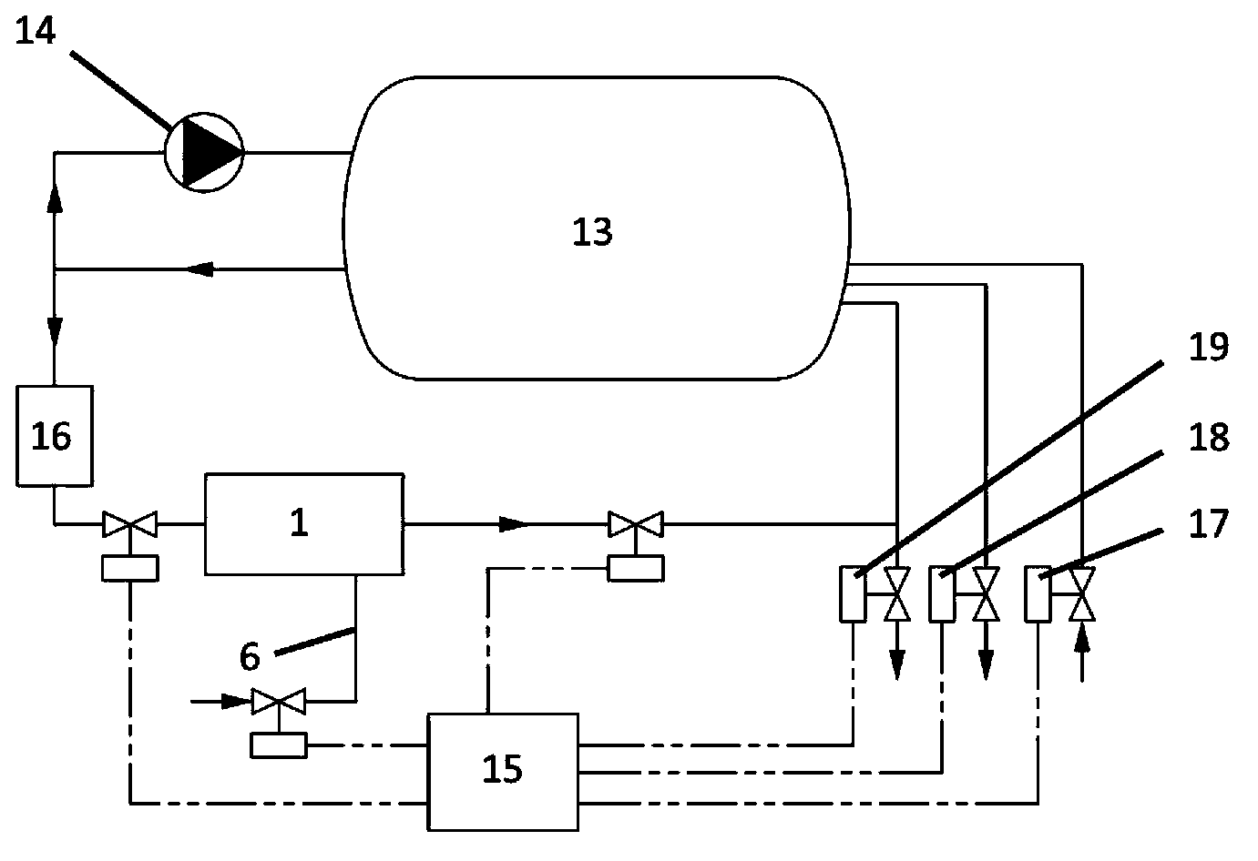 Detection and control method of water washing programs of dyeing machine