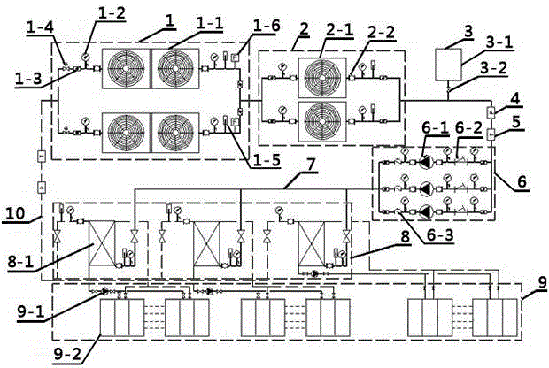 Data center inter-column heat dissipation system