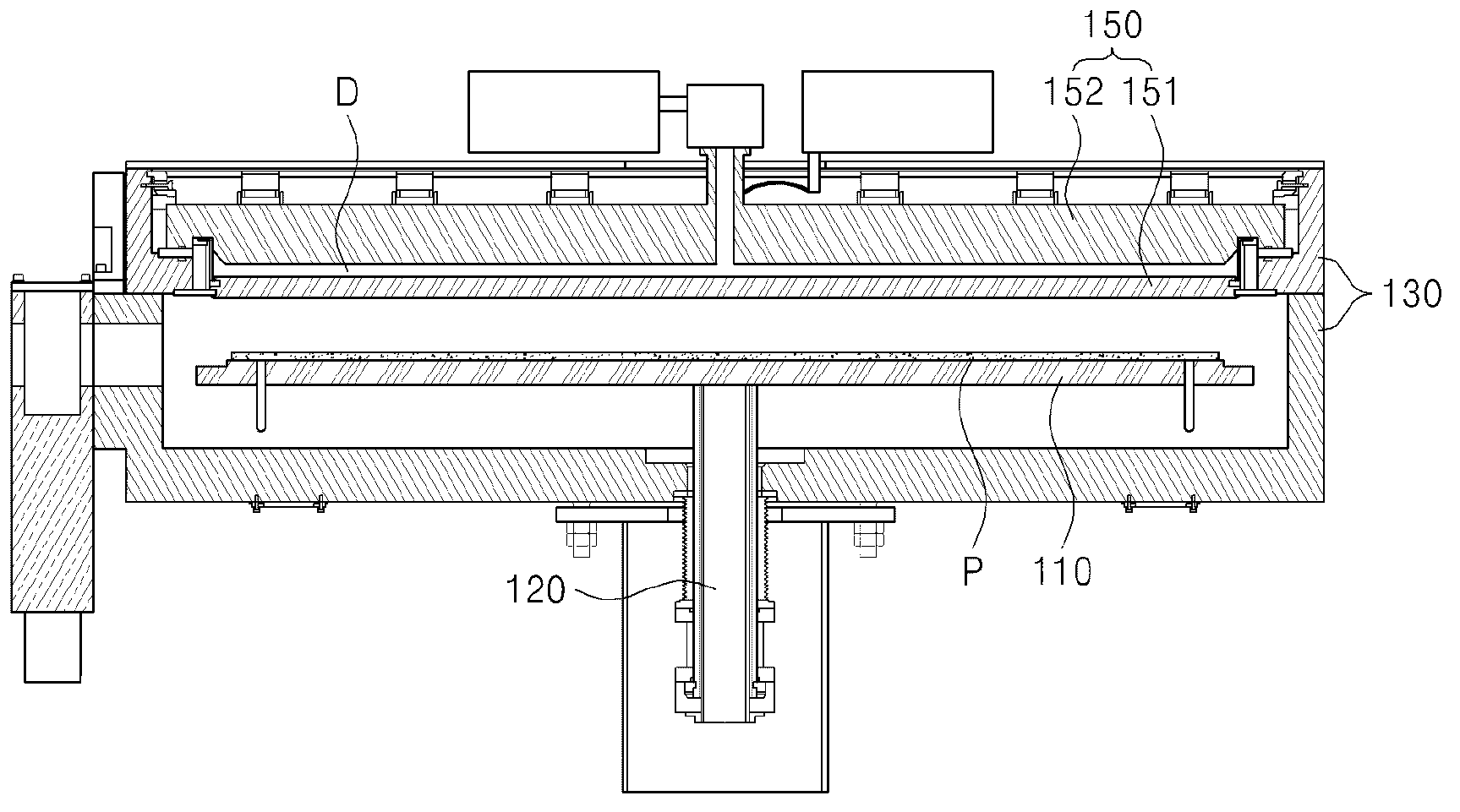 Chemical vapor deposition device used for flat-panel display