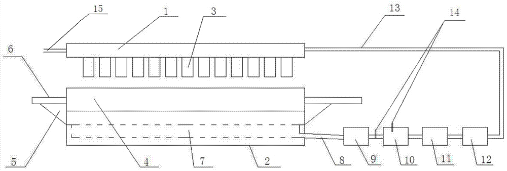 Waste water circulating and recycling device for medicine bottle cleaning machine