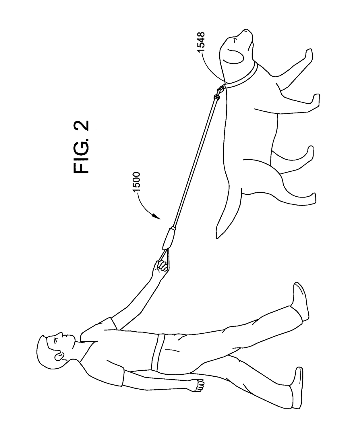 Wireless lighted animal restraint for illuminating an entire length of the restraint