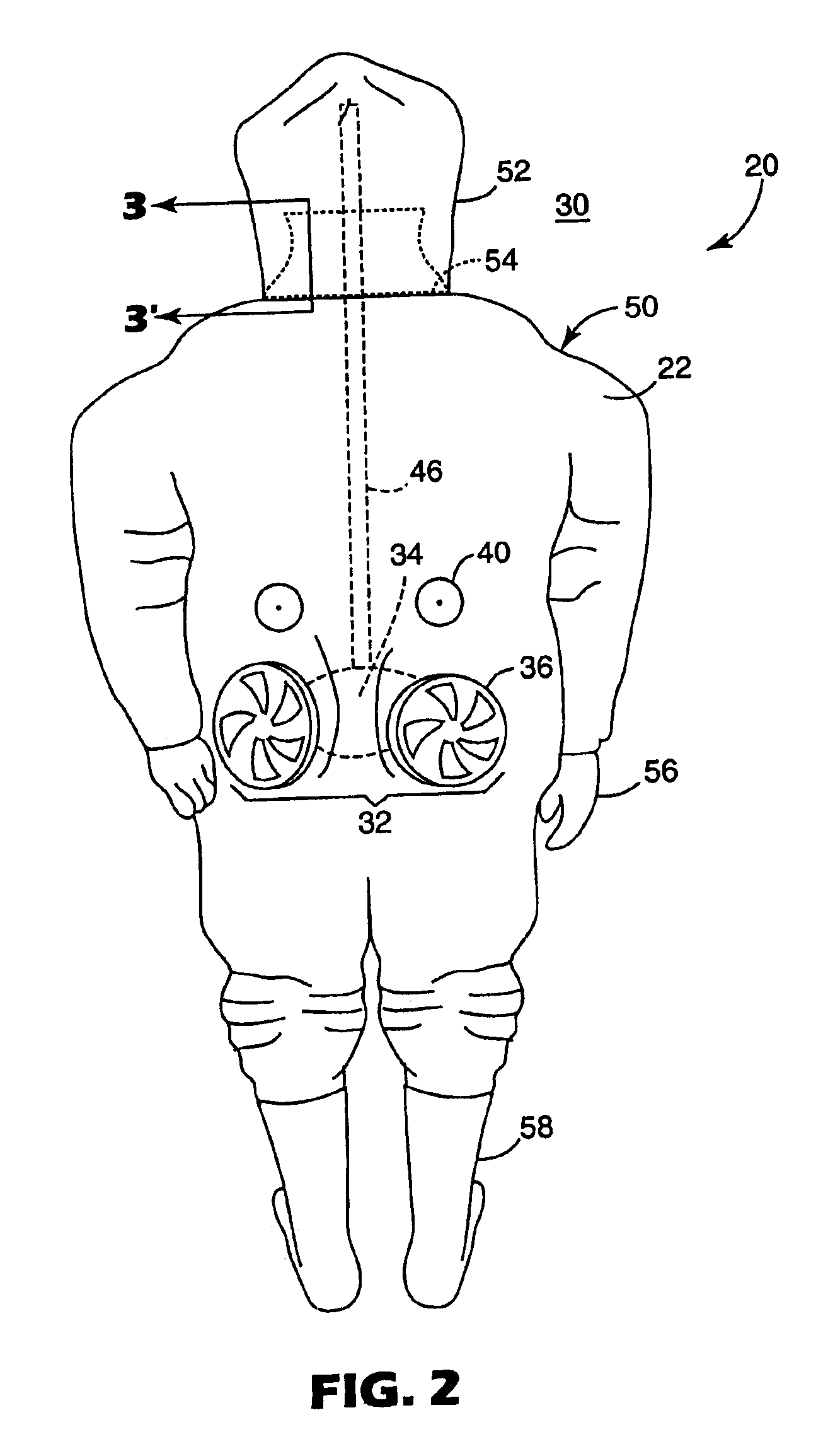 Personal protective suit with partial flow restriction