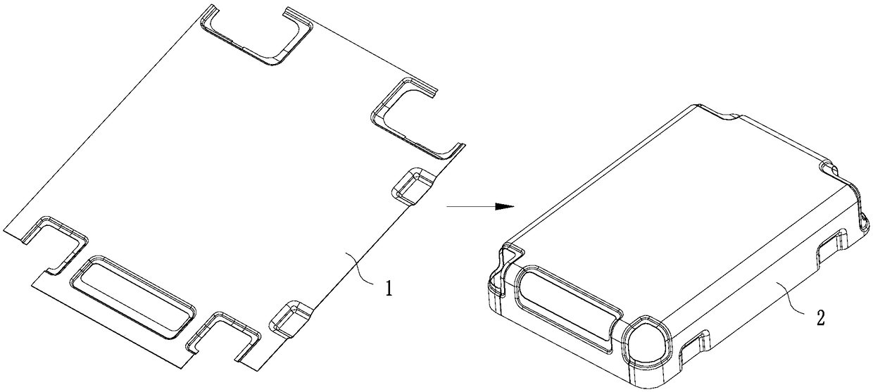 Case shell processing method and assembled case shell for rigid luggage