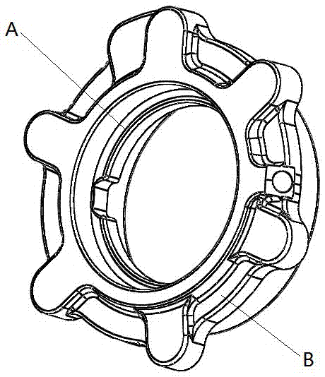 Lower die of bearing seat precoated sand die