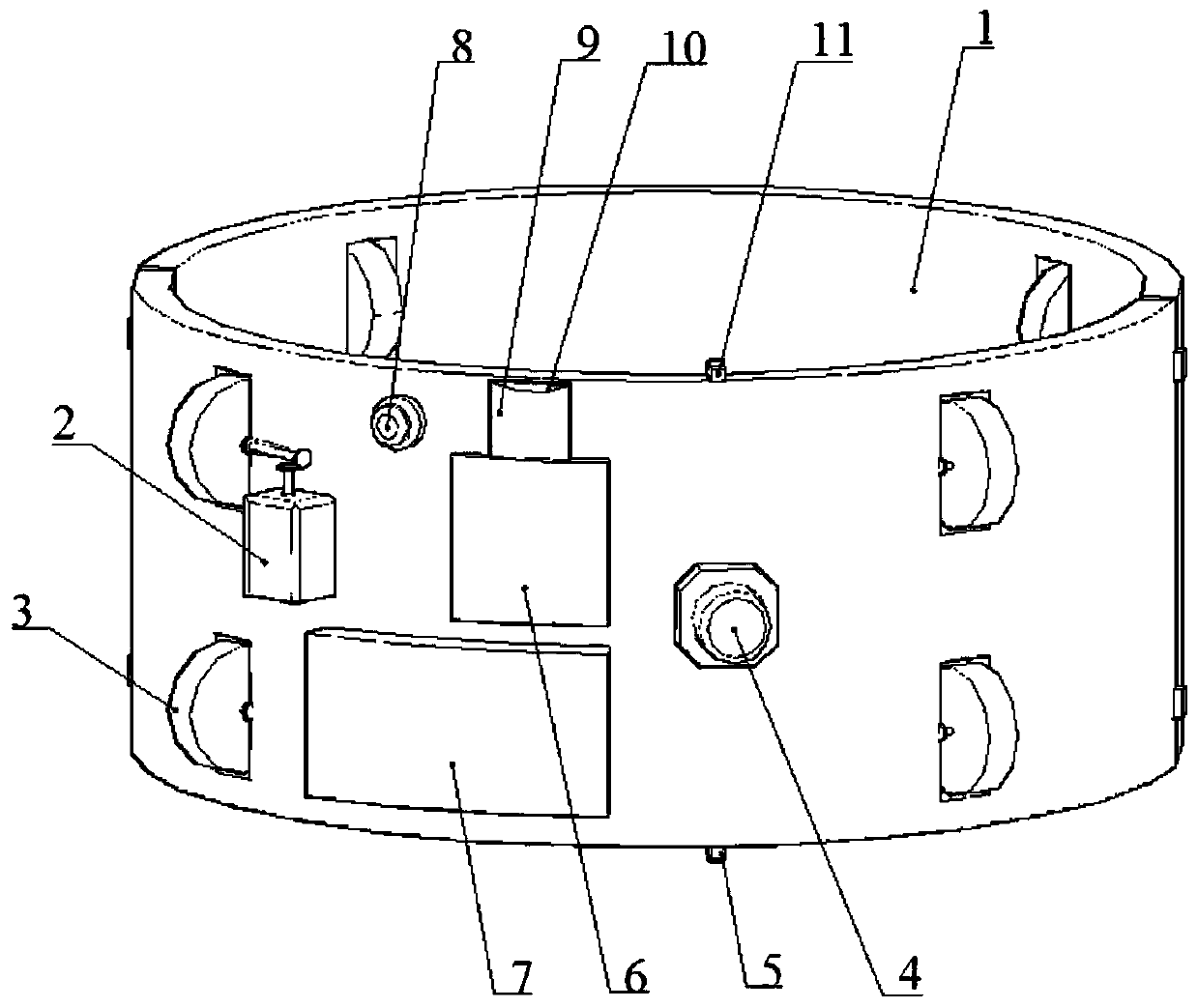 Mobile vibration testing device and cable force testing method