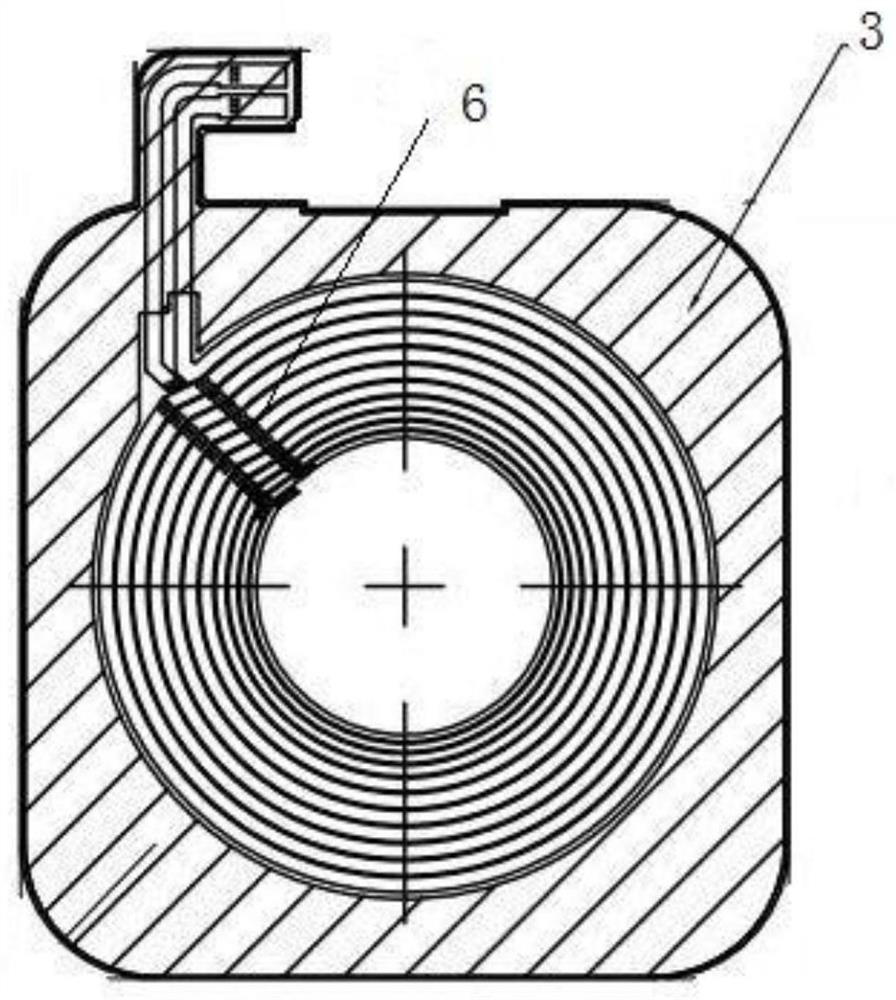 A FPC coil structure with varying copper foil line width