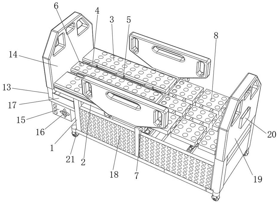 Multi-angle adjustable multifunctional medical nursing bed