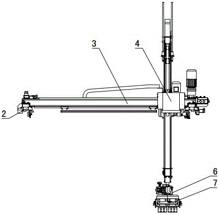 Mechanical hand capable of working on any 3D curve and action process for mechanical hand