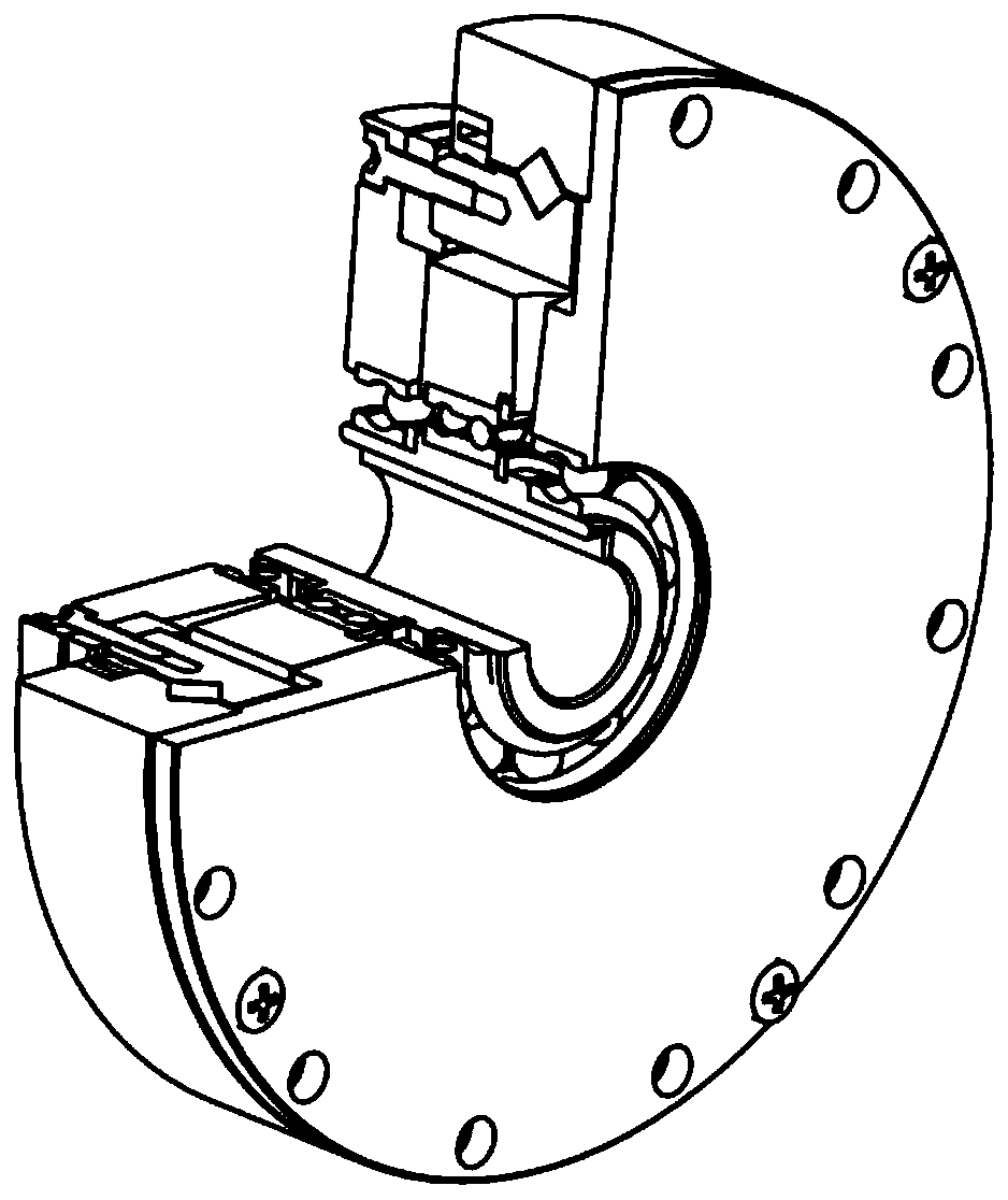 Arc surface two-time enveloping crown gear nutation transmission device