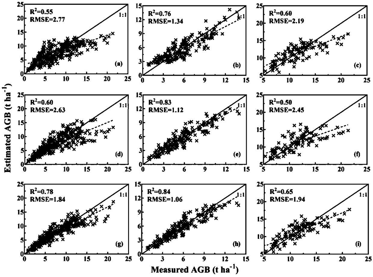 Rice overground portion biomass estimation method based on multispectral images of unmanned aerial vehicle