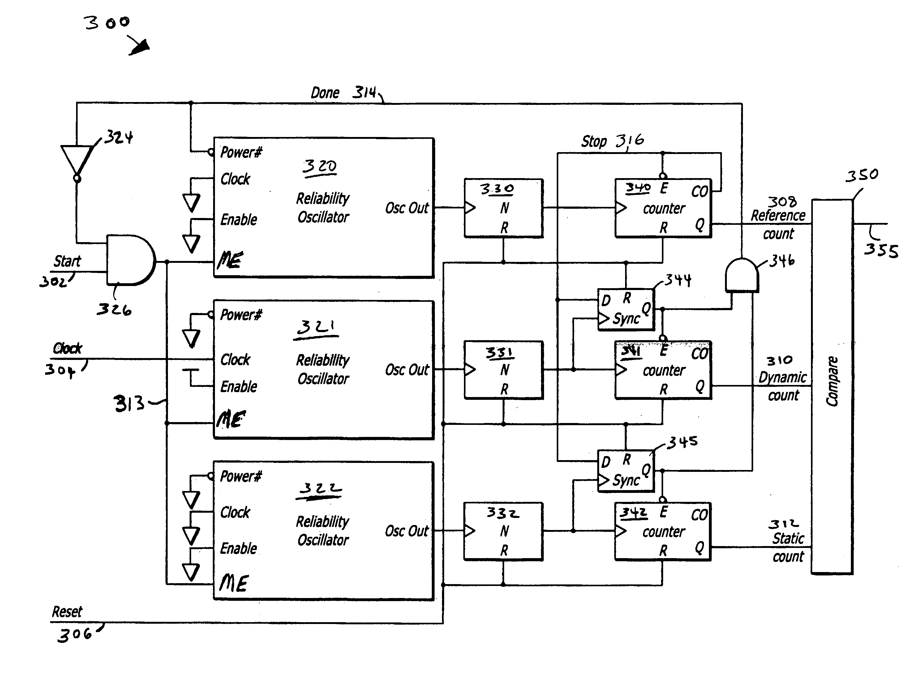 On-chip frequency degradation compensation