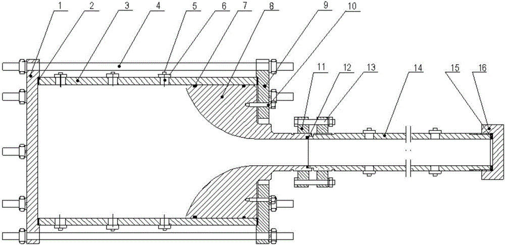 Device for testing explosion and propagation characteristics of explosives