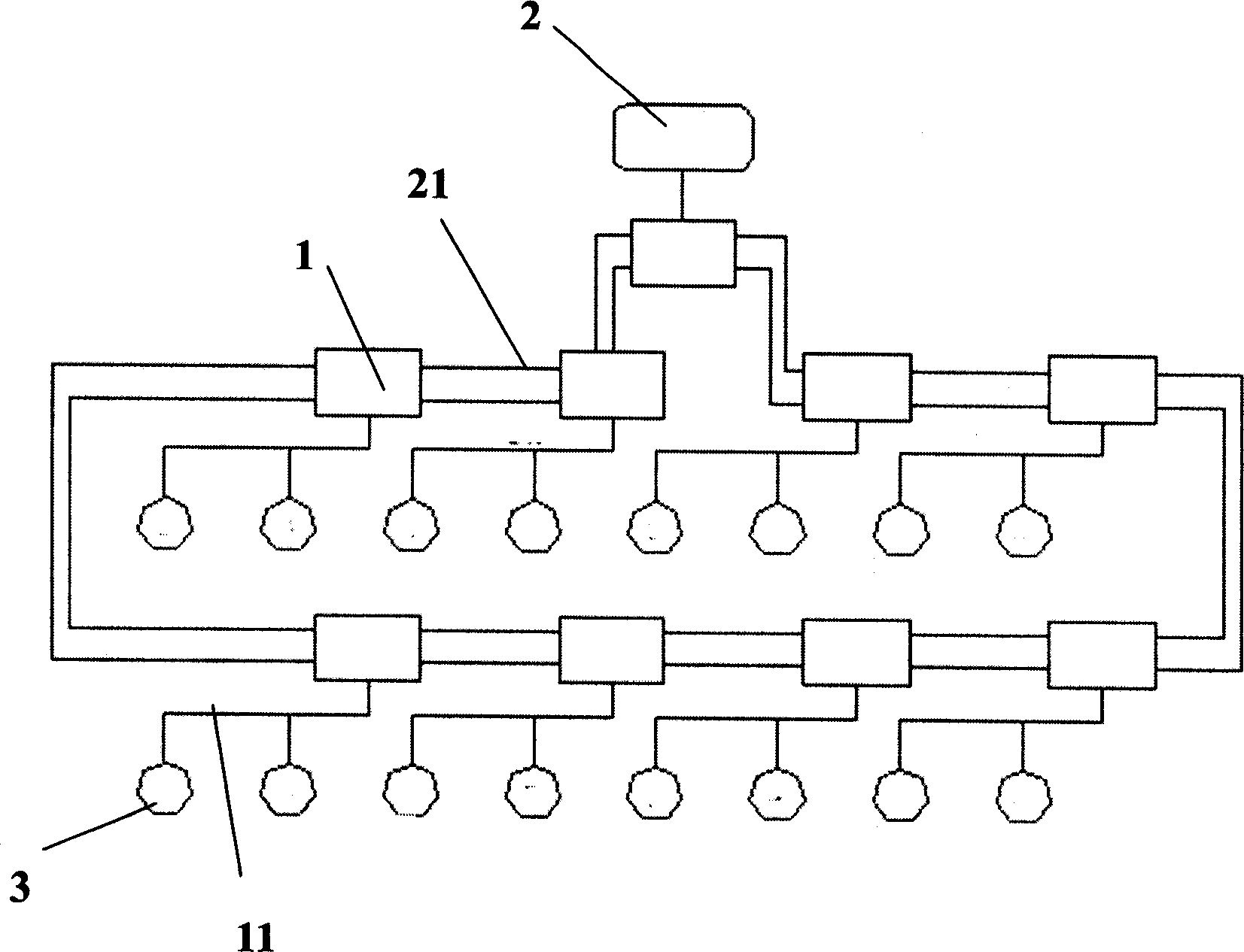 Taffic information processing system for urban through street