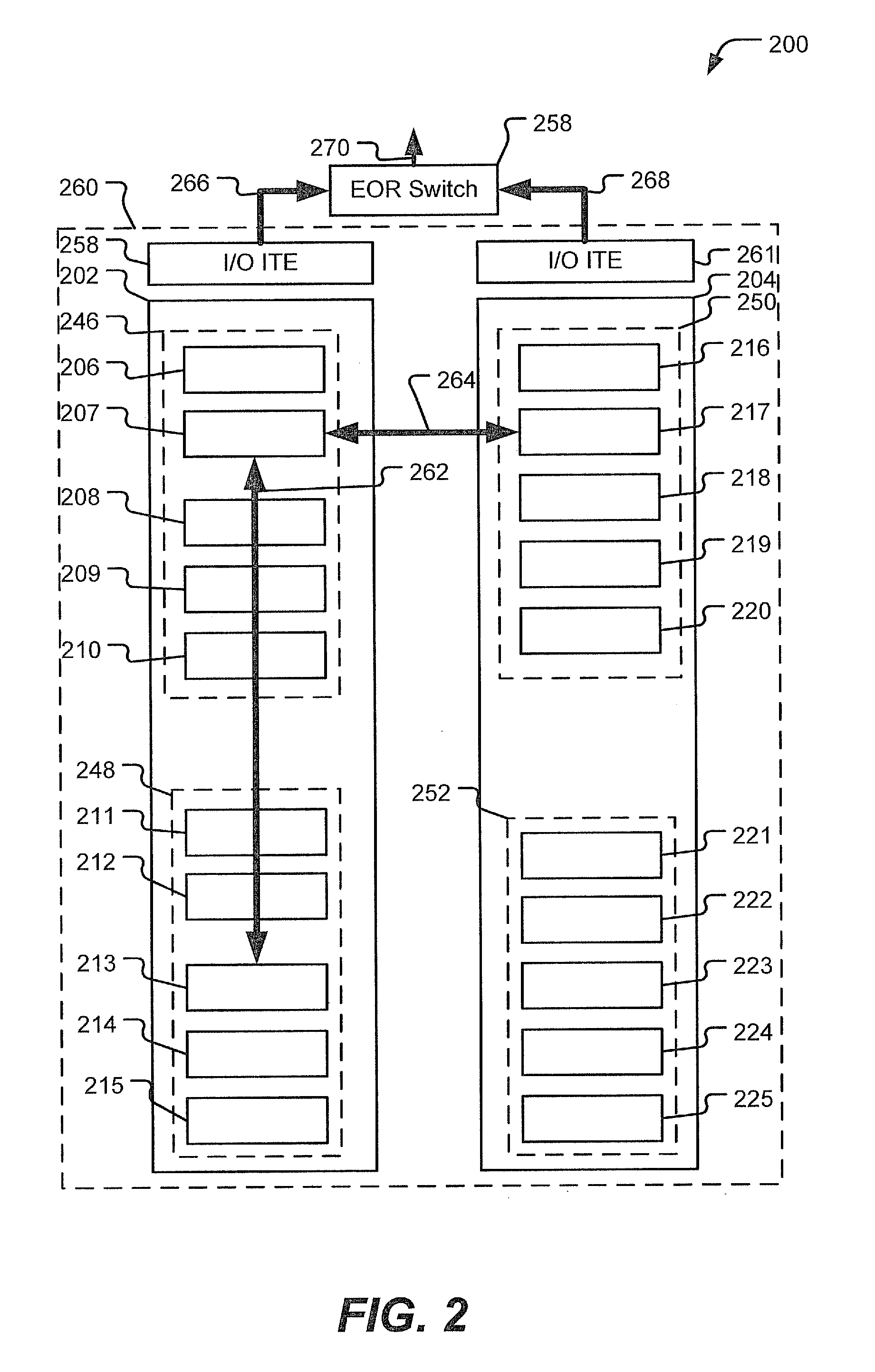 Multicasting using a multitiered distributed virtual bridge hierarchy