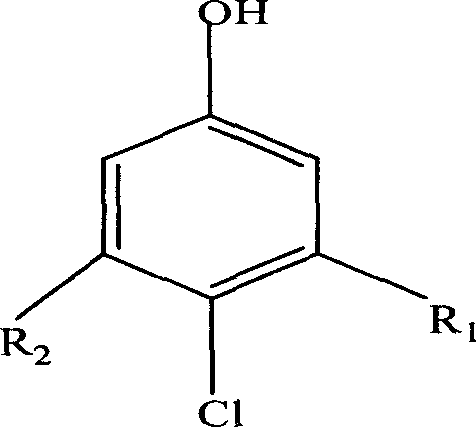 Industrial preparation method for p-chloroalkylphenols