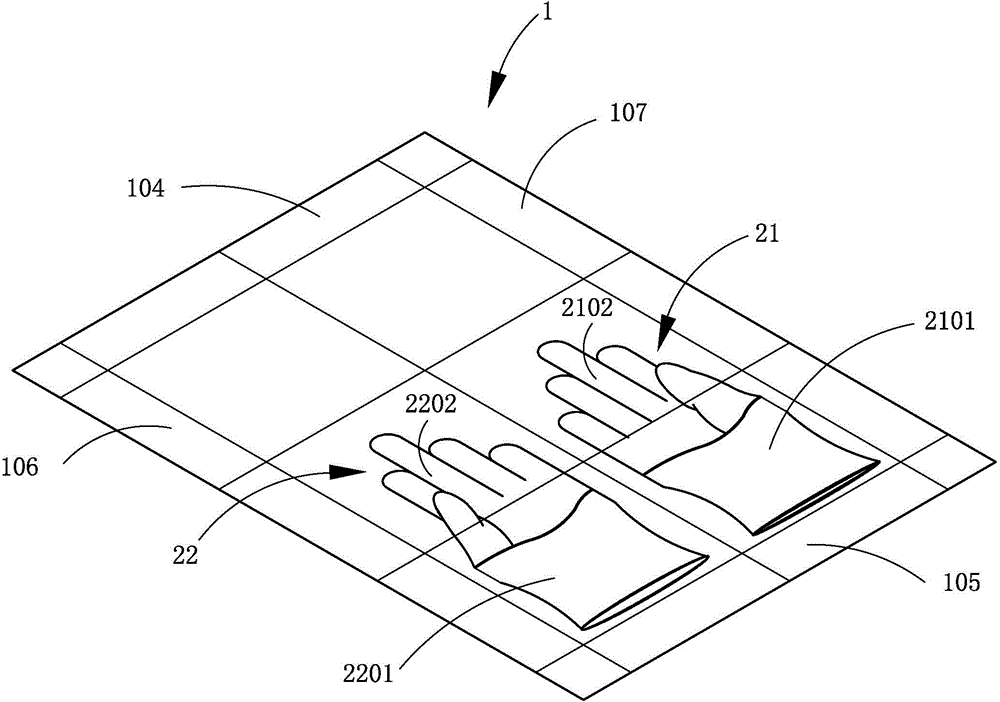 Inner packing method for medical sterile gloves