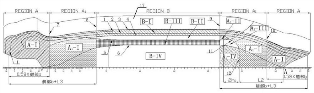 Whole ship skeleton structure of polar region icebreaking LNG ship