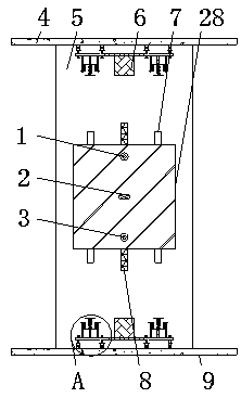 Lift car buffering device for elevator shaft